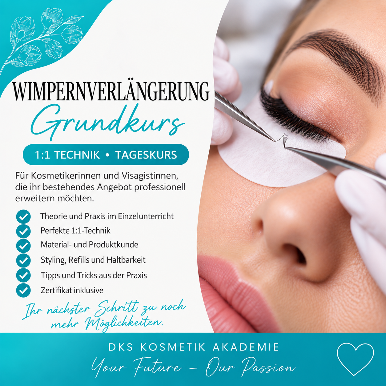 Wimpernverlängerung 1:1 Technik Wimpernverlängerung 1:1 Technik