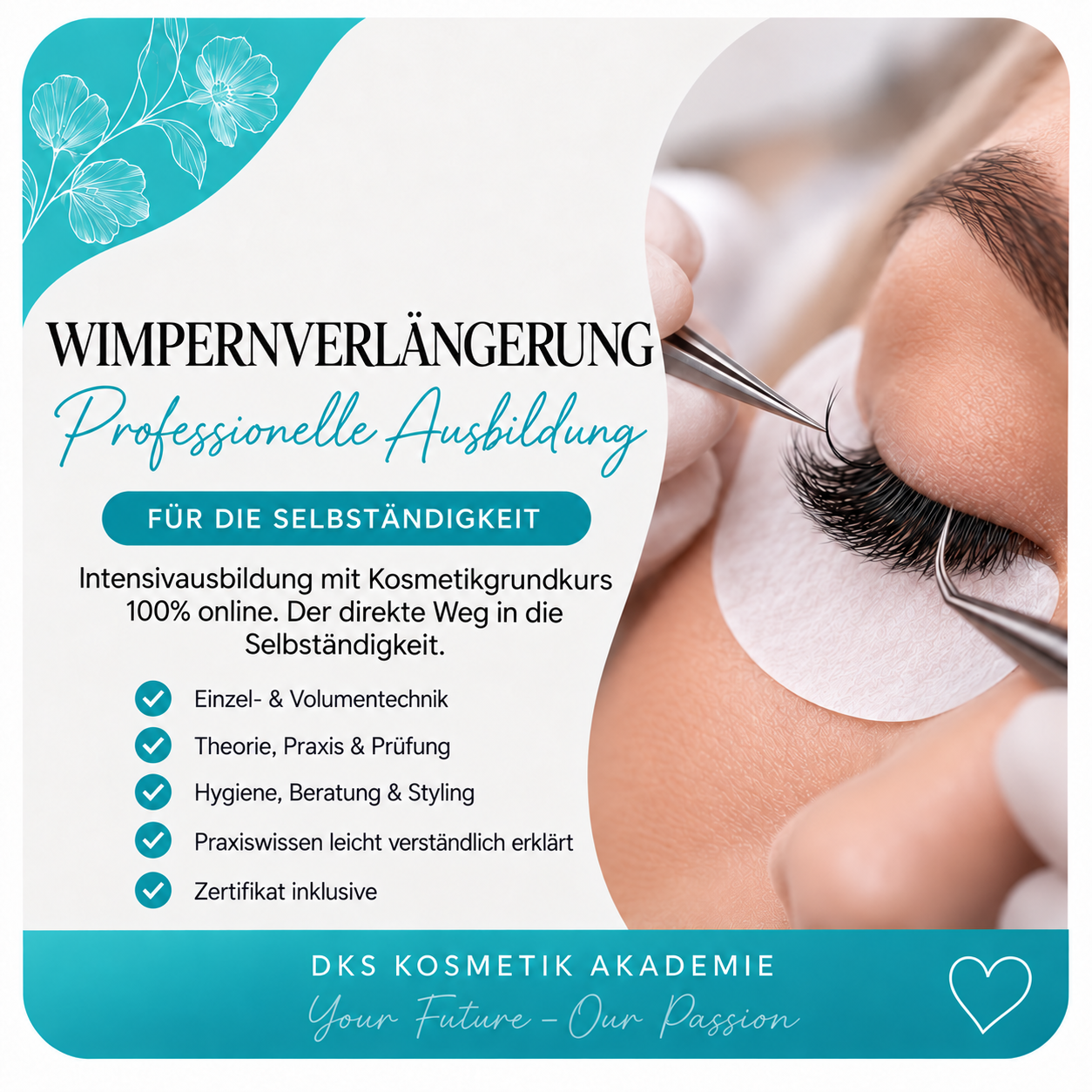 Wimpernverlängerung Intensivlehrgang 1:1 Wimpernverlängerung Intensivlehrgang 1:1