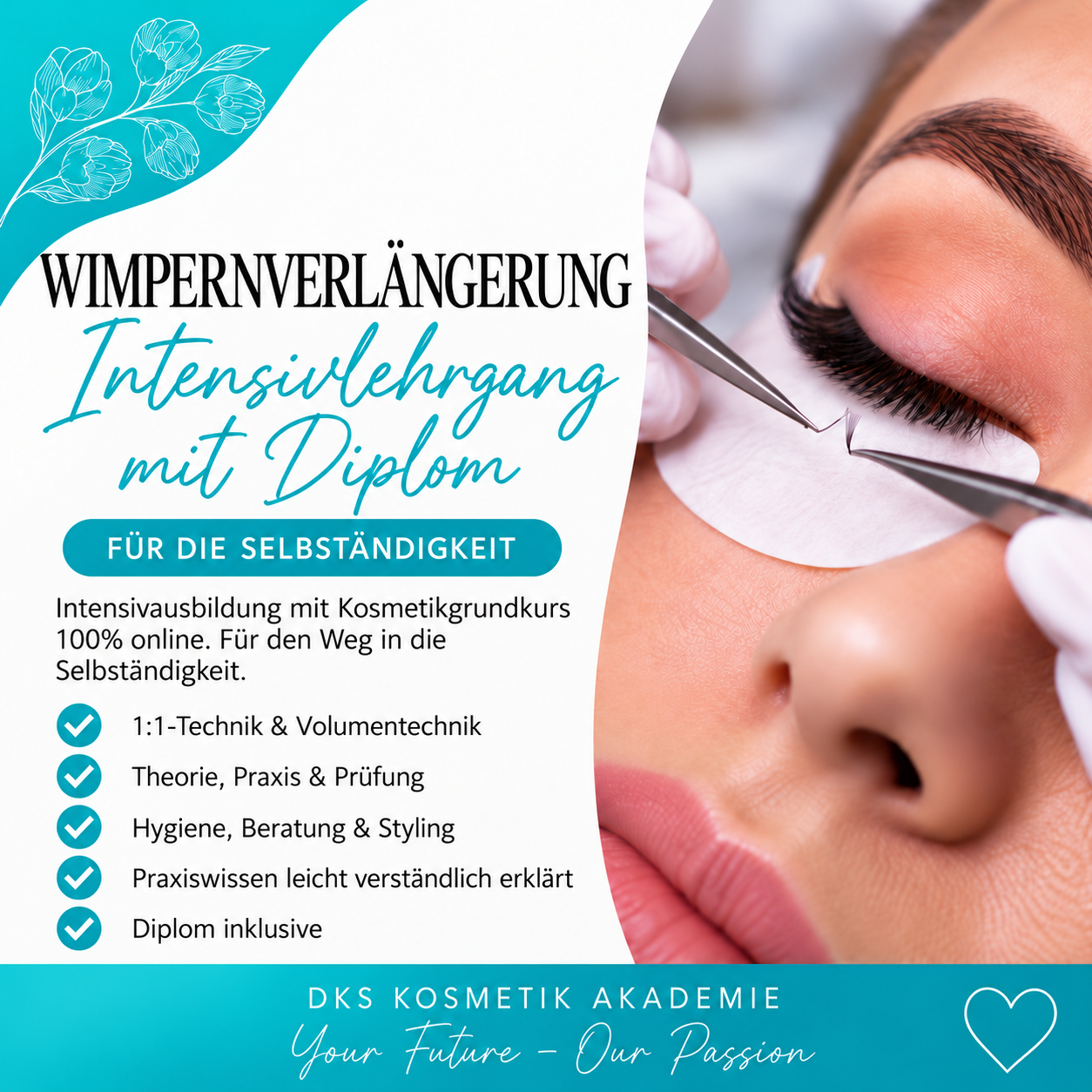 Wimpernverlängerung Intensivlehrgang